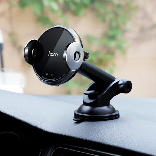 Автомобильный держатель Hoco CA48 Wireless Черный  photo 5