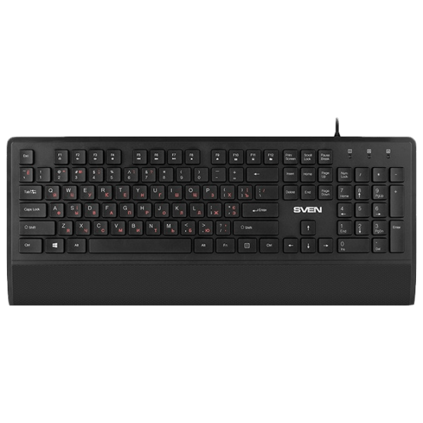Tastatură Sven KB-E5500 Black Home and Office, Cu fir photo 1