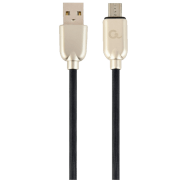 Cablu pentru telefon Cablexpert Premium Rubber USB Type-A/ microUSB Black 