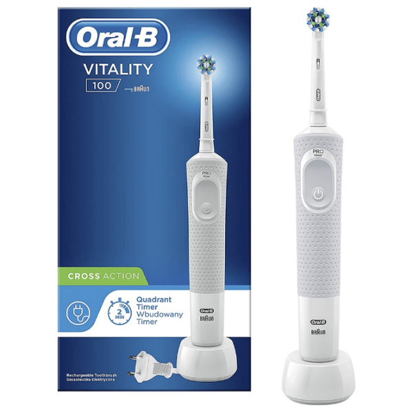 Зубная электрощетка Braun Vitality 100 Cross Action Белый  photo 2