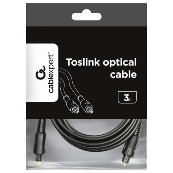 Cablu audio Cablexpert CC-OPT-3M Toslink/ Toslink Black  photo 5