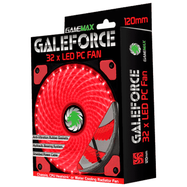 Ventilator de carcasă Gamemax GaleForce GMX-GF12R Red  photo 4
