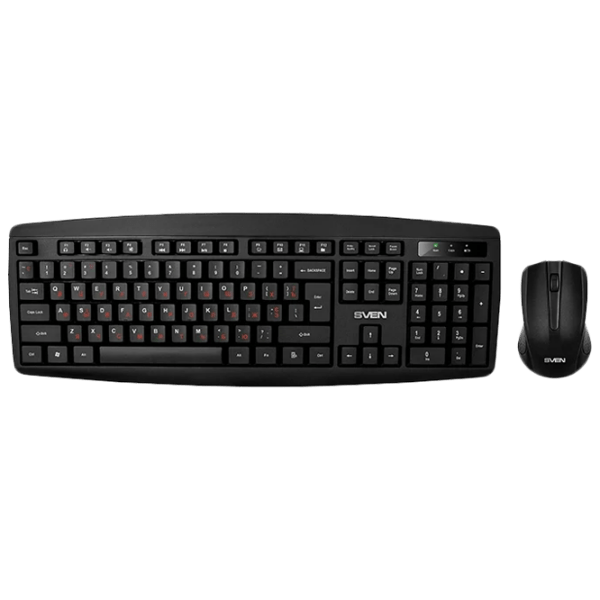 Клавиатура и Мышь Sven KB-C3100W Черный Для дома и офиса, Беспроводные photo 1