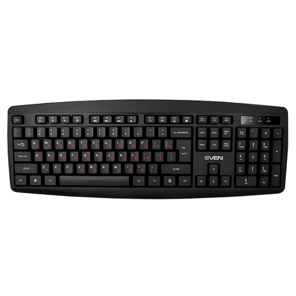 Клавиатура и Мышь Sven KB-C3100W Черный Для дома и офиса, Беспроводные photo 3