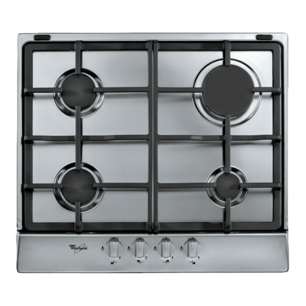 Plită încorporabilă pe gaz Whirlpool AKR 351/ IX Silver Inox, Gratare: Fontă photo 1