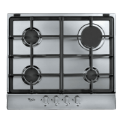 Plită încorporabilă pe gaz Whirlpool AKR 351/ IX Silver Inox, Gratare: Fontă