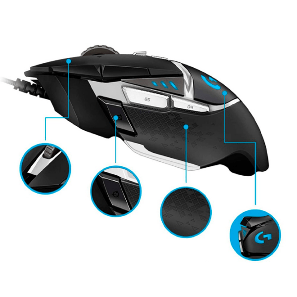 Mouse Logitech G502 SE Hero Black Cu fir / 16000 dpi photo 5