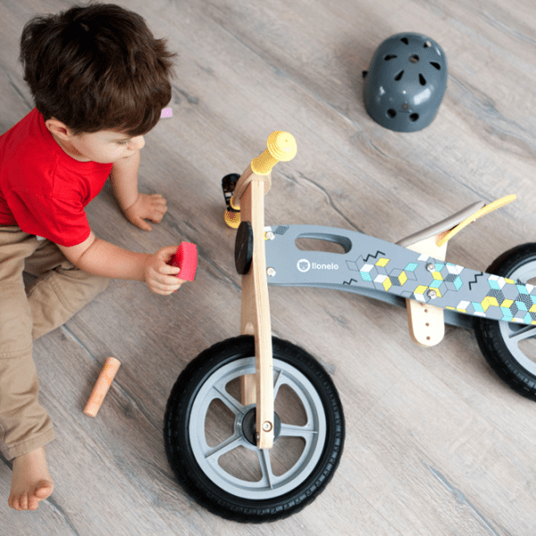 Bicicletă fără pedale Lionelo Casper 12" () Gray Pentru copii photo 3