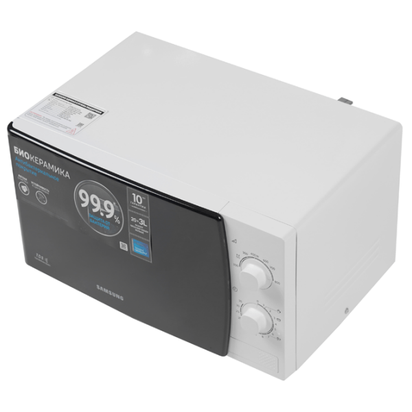Микроволновая печь Samsung ME81KRW-1/ BW Белый Соло, 23 л, 800 Вт photo 3