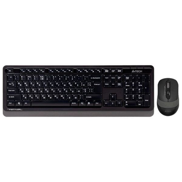 Клавиатура и Мышь A4Tech FG1010 Серый Для дома и офиса, Беспроводные photo 1