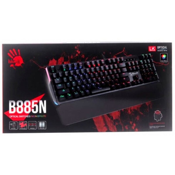 Tastatură A4Tech Bloody B885N Black Gaming, Cu fir photo 4