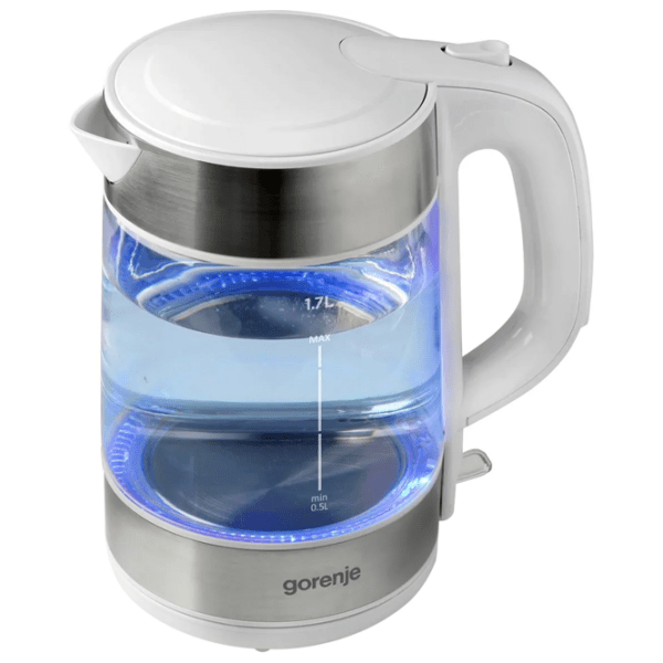 Ceainic electric Gorenje Kettle K17GWE White 2200 W, 1.7l, Material interior: Sticlă photo 2