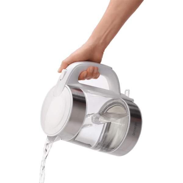 Ceainic electric Gorenje Kettle K17GWE White 2200 W, 1.7l, Material interior: Sticlă photo 3