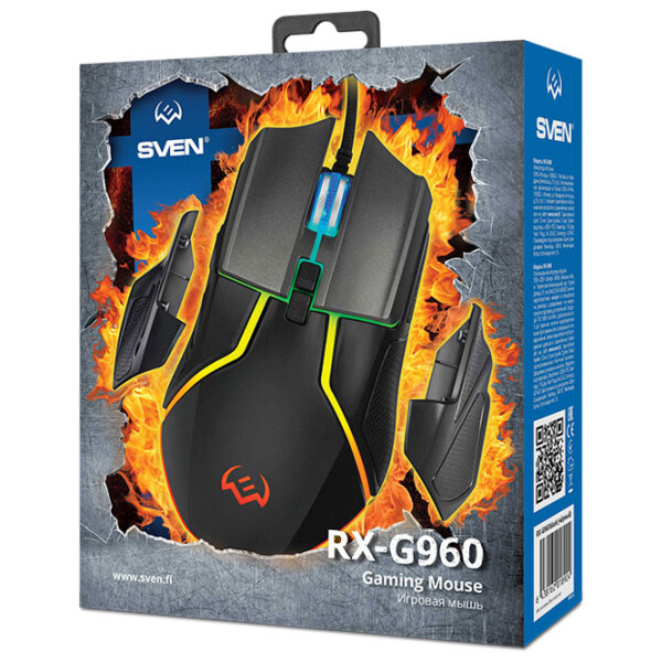 Mouse Sven RX-G960 Black Cu fir / 6400 dpi photo 7