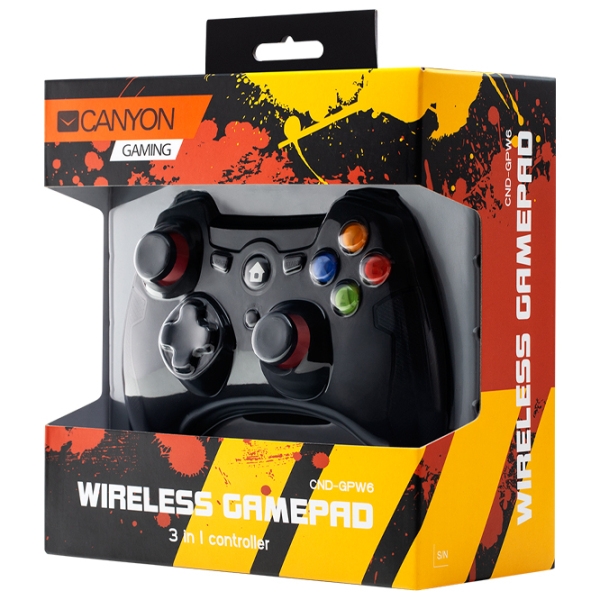 Gamepad Canyon CND-GPW6 Black Fără fir / 15 buttons photo 4