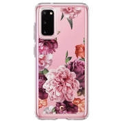 Чехол для смартфона Samsung Galaxy S20 (Rose Floral) Rose Прозрачный Spigen, TPU, Back