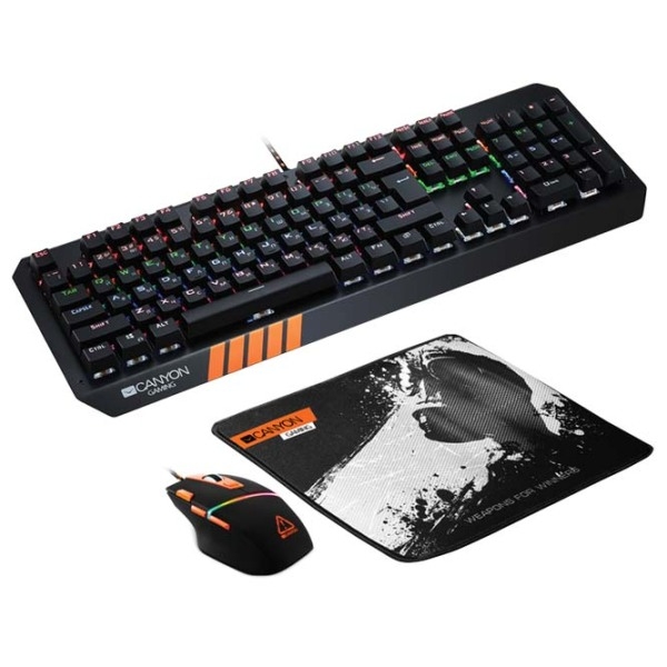 Tastatură Canyon Nightflyer Black Gaming, Cu fir photo 2