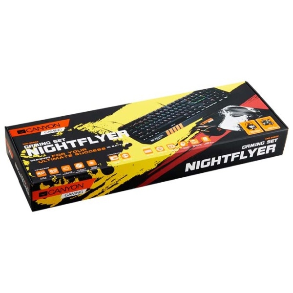 Tastatură Canyon Nightflyer Black Gaming, Cu fir photo 7