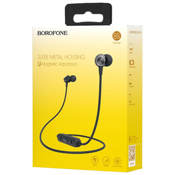 Наушники Borofone Be18 Черный Беспроводные / Спорт / Вкладыши photo 6