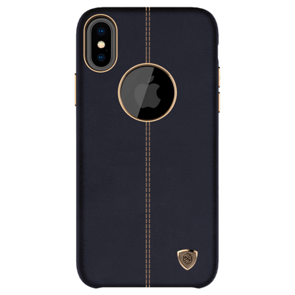 Чехол для смартфона Apple iPhone X (Englon) Золотой Черный Nillkin, ПК, Back photo 1