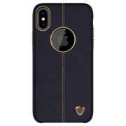 Чехол для смартфона Apple iPhone X (Englon) Золотой Черный Nillkin, ПК, Back