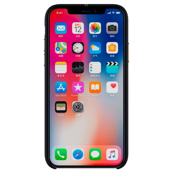 Чехол для смартфона Apple iPhone X (Englon) Золотой Черный Nillkin, ПК, Back photo 2