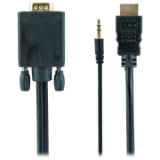 Кабель видео Cablexpert A-HDMI-VGA-03-6 VGA/ HDMI Черный 