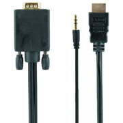 Кабель видео Cablexpert A-HDMI-VGA-03-10 VGA/ HDMI Черный 