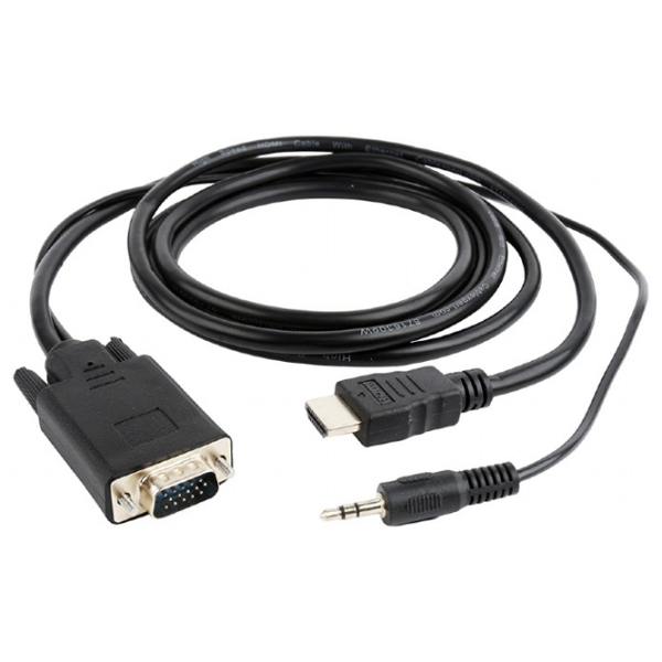 Кабель видео Cablexpert A-HDMI-VGA-03-10 VGA/ HDMI Черный  photo 2