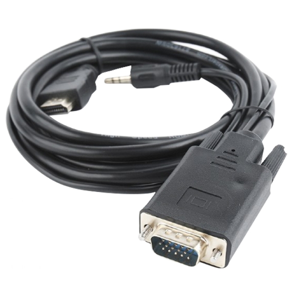 Кабель видео Cablexpert A-HDMI-VGA-03-10 VGA/ HDMI Черный  photo 3