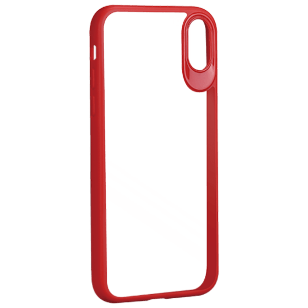 Husă pentru smartphone Apple iPhone X (Impact Protection) Transparent Red DA, PC, Back photo 1