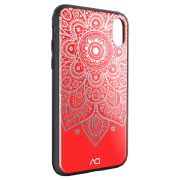 Husă pentru smartphone Apple iPhone X (Mirror) White Red DA, Înveliș din sticlă, Back