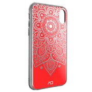 Husă pentru smartphone Apple iPhone X (Mirror) Red Silver DA, Înveliș din sticlă, Back