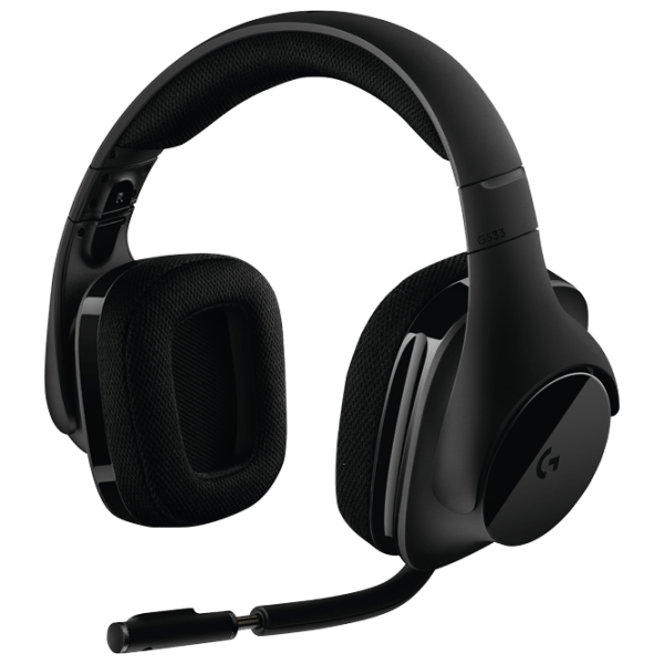 Casti Wireless Gaming Logitech G533, Black  photo 1