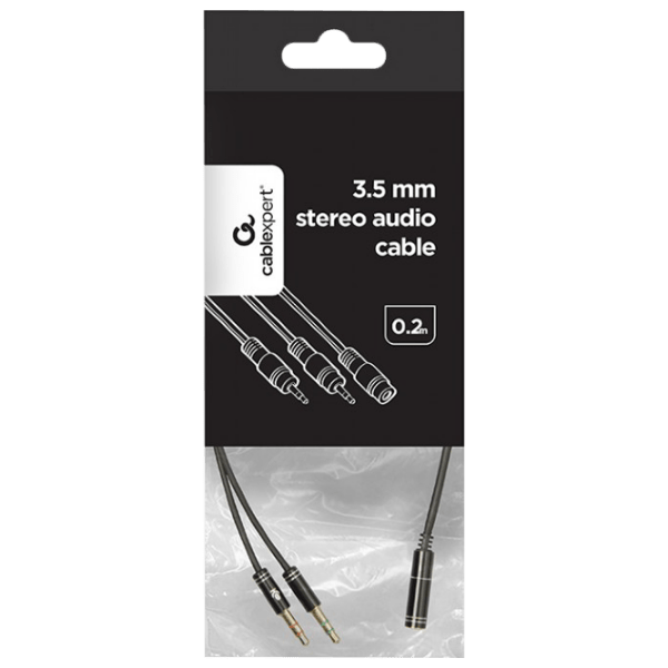 Cablu audio Cablexpert CCA-418M 3.5 mm/ 3.5 mm Black  photo 3