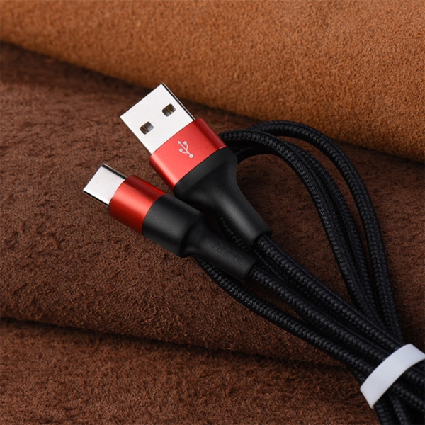Cablu pentru telefon Hoco X26 USB Type-A/ USB Type-C Black  photo 5