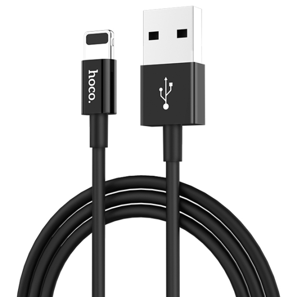 Cablu pentru telefon Hoco X23 Skilled USB Type-A/ Lightning Black  photo 4
