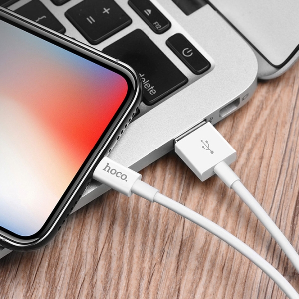 Cablu pentru telefon Hoco X23 USB Type-A/ Lightning White  photo 5