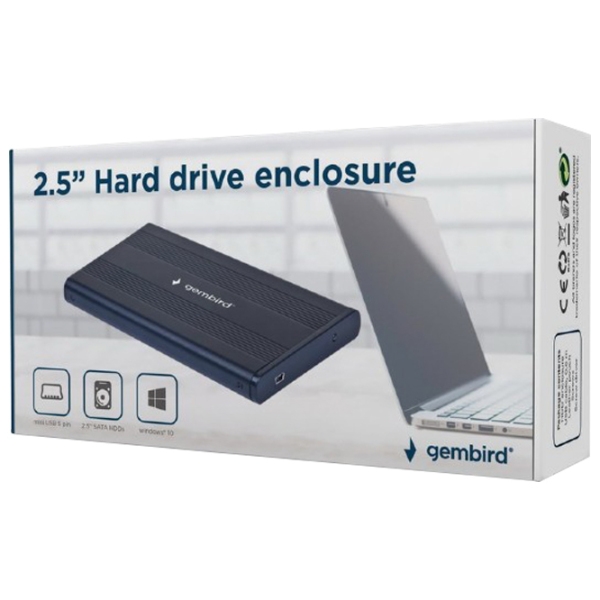 Carcasă externă pentru HDD Gembird EE2-U2S-5 Black miniUSB photo 5