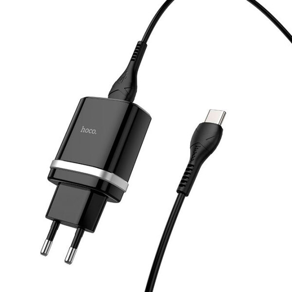 Încărcător de rețea Hoco C12Q (18 W) Black  / Black photo 3