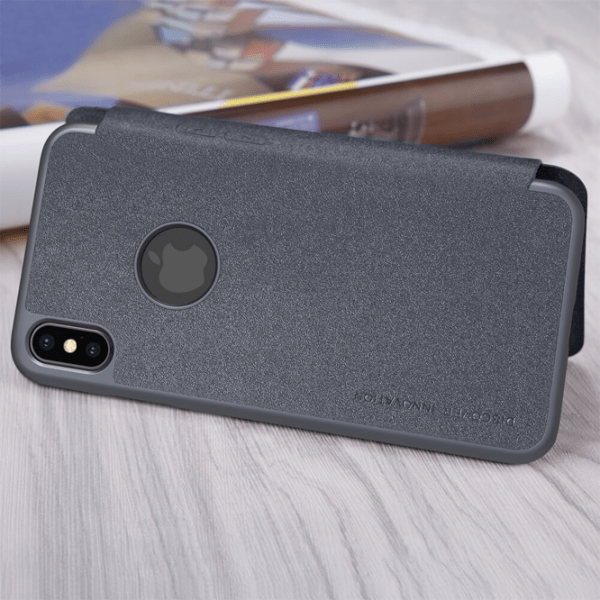 Husă pentru smartphone Apple iPhone XS (Sparkle) Black Nillkin, Piele, Book Cover photo 4
