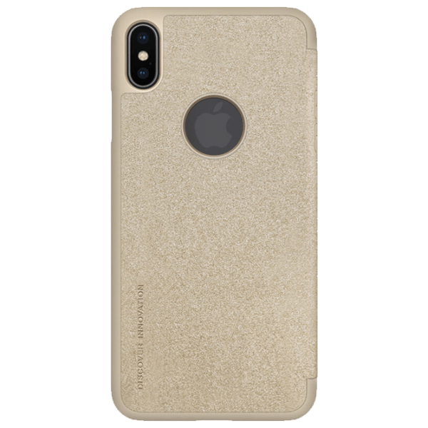 Husă pentru smartphone Apple iPhone XS (Sparkle) Gold Nillkin, Piele, Book Cover photo 1