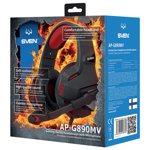 Наушники Sven AP G890MV Черный Проводная/ Игровой/ Полноразмерные photo 6