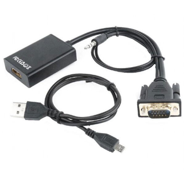 Adapter Cablexpert A-VGA-HDMI-01 Black  photo 2