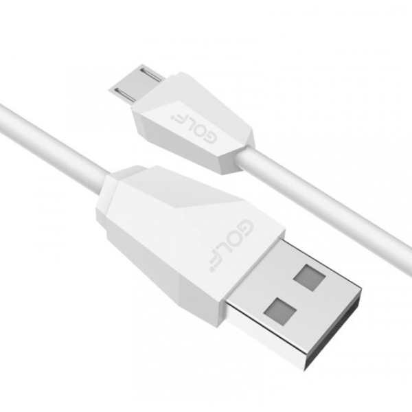Cablu pentru telefon Golf GC-27 USB Type-A/ microUSB White  photo 2