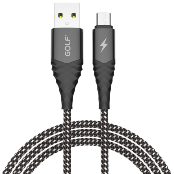 Cablu pentru telefon Golf GC-67 USB Type-A/ microUSB Black  photo 1