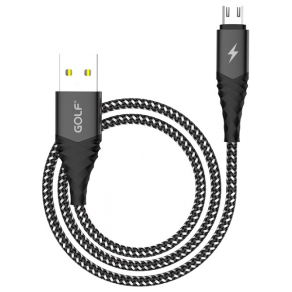 Cablu pentru telefon Golf GC-67 USB Type-A/ microUSB Black  photo 3