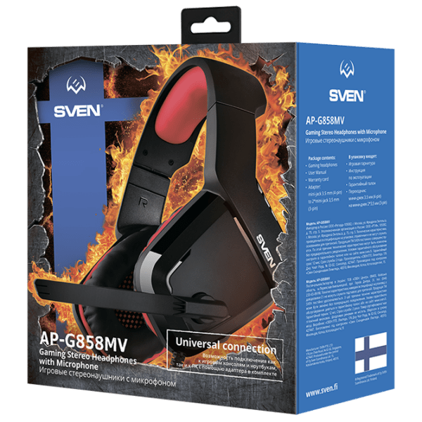 Căști Sven AP G858MV Black Cu fir/ Gaming/ Over the ear photo 6