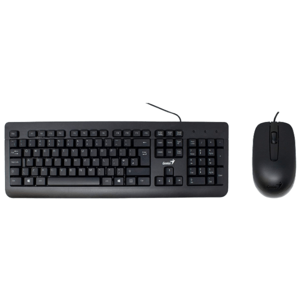 Tastatura & Mouse Genius KM-160 Black Home and Office, Cu fir photo 1