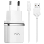 Încărcător de rețea Hoco C12 Type-C (18 W) White  / White